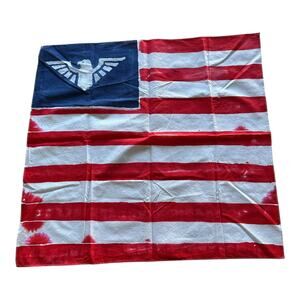 Handmade Batik Wall Art Window Art OOAK America USA Patriotic Red White Blue NEW